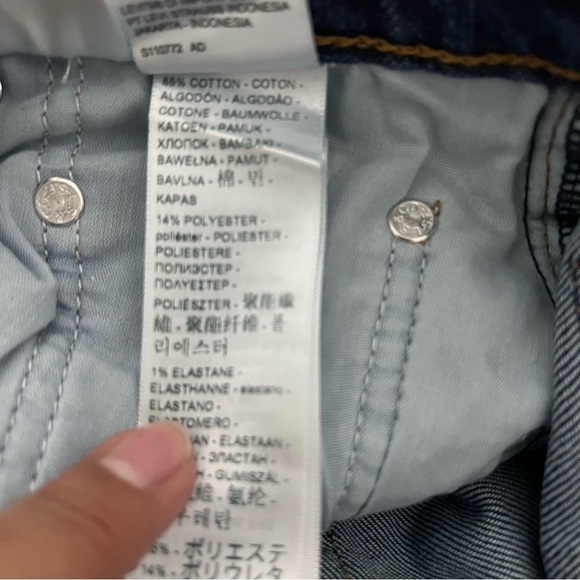 Levi's Women's Ribcage Straight Ankle Seamed Jeans 27x27 Dark Wash Buttonfly NWT - Picture 10 of 13